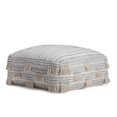 Trestles Ottoman Beige/Gray - Anji Mountain 1 Trestles Ottoman Beige/Gray - Anji Mountain