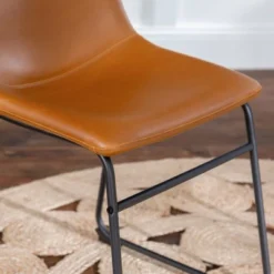 Set Of 2 Laslo Modern Upholstered Faux Leather Dining Chairs - Saracina Home -Baxton Studio Sale Shop GUEST fe245bc2 14e4 4821 9570 ac728abc73e4