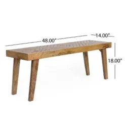 Fircrest Handcrafted Boho Mango Wood Bench Natural - Christopher Knight Home -Baxton Studio Sale Shop GUEST fe503c11 da43 441d 9643 7f82ab1eb158