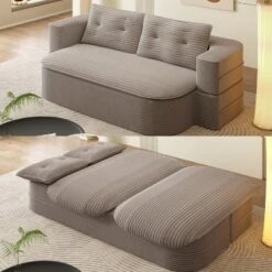 NicBex Functional Foldable Futon Sofa Bed With Plush Blanket & Pillows,Convertible Sleeper Deep Seat Sofa Couch For Living Room -Baxton Studio Sale Shop GUEST fe6246bf 32b5 4398 a166 ffbfb8781267