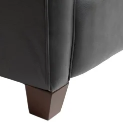 Elm Lane Livorno Gray Genuine Leather Recliner Chair Modern Armchair Comfortable Push Manual Reclining Footrest Tufted For Bedroom Living Room Reading -Baxton Studio Sale Shop GUEST fe83bd38 4b46 42bf abdf d878677b7aa0