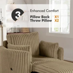 CLIHOME 58" Chenille Plush Sleeper Sofa Bed For 3-seat Sofa Pullout Sleeper Sofa Couches With 2 Pillows For Living Room, Corduroy 12 CLIHOME 58" Chenille Plush Sleeper Sofa Bed For 3-seat Sofa Pullout Sleeper Sofa Couches With 2 Pillows For Living Room, Corduroy -Baxton Studio Sale Shop GUEST fea5ca00 57c1 4a04 ba02 9ab203dd8820