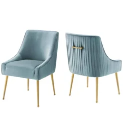 Set Of 2 Discern Pleated Back Upholstered Performance Velvet Dining Chairs - Modway -Baxton Studio Sale Shop GUEST fee7d123 869f 44a4 a958 fe609b3c91d1