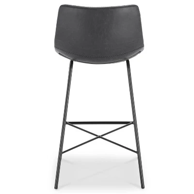 Set Of 3 24" Phillip Counter Height Barstools - Poly & Bark 4 Set Of 3 24" Phillip Counter Height Barstools - Poly & Bark - Image 4