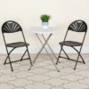 Flash Furniture 8 Pack HERCULES Series 650 Lb. Capacity Plastic Fan Back Folding Chair