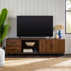 Sana Modern Triple Storage TV Stand For TVs Up To 80" Dark Walnut - Saracina Home 9 Sana Modern Triple Storage TV Stand For TVs Up To 80" Dark Walnut - Saracina Home -Baxton Studio Sale Shop GUEST ff1679ed 5f30 47e9 a5d0 3886b74af319