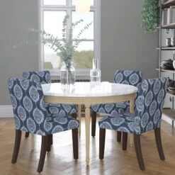 Hendrix Dining Chair In Damask - Skyline Furniture -Baxton Studio Sale Shop GUEST ff73e106 614e 4142 aebc 10b16e4f696b