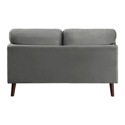 Tolley Velvet Loveseat In Gray - Lexicon 3 Tolley Velvet Loveseat In Gray - Lexicon - Image 3