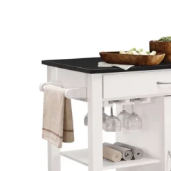 Ottawa Kitchen Cart Black/White - Acme Furniture 11 Ottawa Kitchen Cart Black/White - Acme Furniture -Baxton Studio Sale Shop GUEST ffa159b9 3a6c 40c5 8f63 ff85cbf87d18