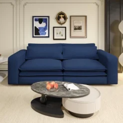 TiramisuBest 93" King Size 3-in-1 Convertible Sleeper Sofa Bed With Chaise Lounge And 2 Lumbar Pillows,Beige -Baxton Studio Sale Shop GUEST ffddcf71 993b 495c 9e8b b20123dfa4be