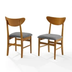 Set Of 2 Landon Wood Dining Chairs With Upholstered Seat - Crosley 20 Set Of 2 Landon Wood Dining Chairs With Upholstered Seat - Crosley -Baxton Studio Sale Shop GUEST ffe29fb6 535e 4691 9275 5b47ce258b49