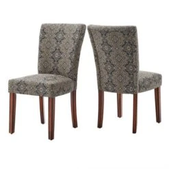 Set Of 2 Reeves Print Parsons Dining Side Chairs Damask - Inspire Q -Baxton Studio Sale Shop GUEST fff3772a 302c 4d92 b6d8 d572a9d30ef4